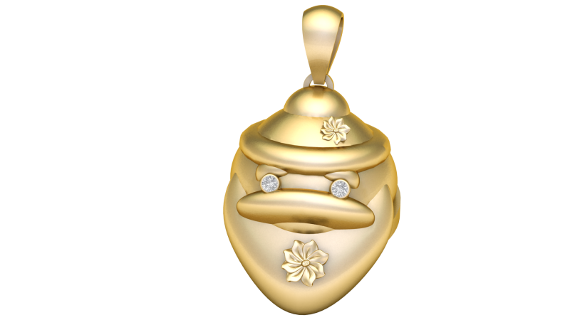 Liontin Karakter Bloom Kuno Model Cetak 3D .c4d .max .obj .3ds .fbx .stl .blend