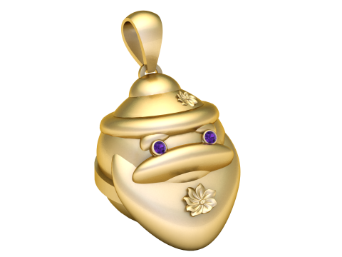 Liontin Karakter Bloom Kuno Model Cetak 3D