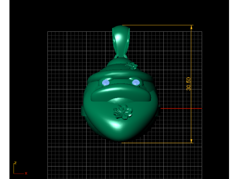Liontin Karakter Bloom Kuno Model Cetak 3D