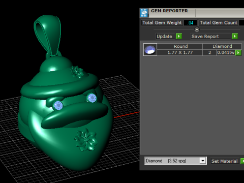 Liontin Karakter Bloom Kuno Model Cetak 3D