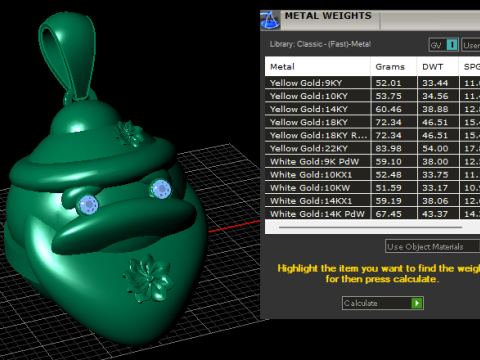 Liontin Karakter Bloom Kuno Model Cetak 3D