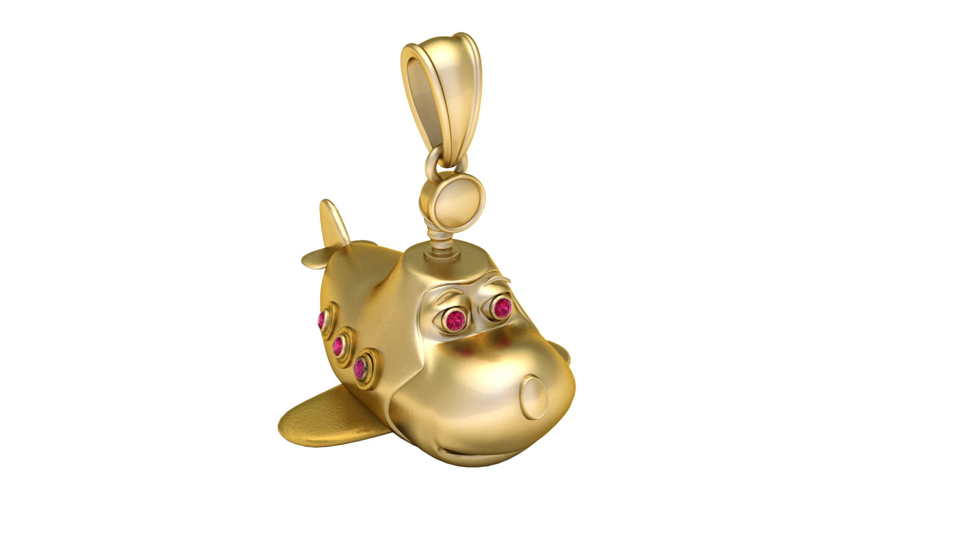 Sky Buddy Airplane Pendant 3D Print Model .c4d .max .obj .3ds .fbx .stl .blend