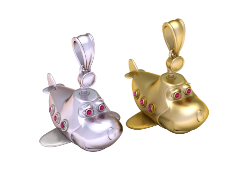 Liontin Pesawat Sky Buddy Model Cetak 3D