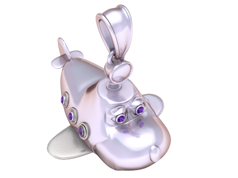 Liontin Pesawat Sky Buddy Model Cetak 3D