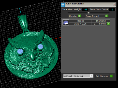 Majestic Owl Medallion Pendant 3D Print Model