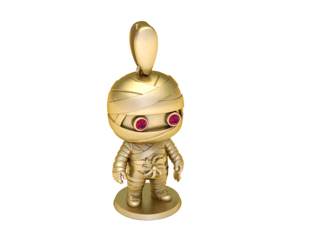 Cute Mummy Character Pendant 3D Printable Model 3D Print Model .c4d .max .obj .3ds .fbx .stl .blend 