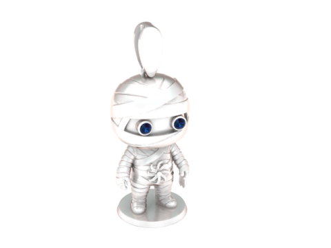Cute Mummy Character Pendant 3D Printable Model 3D Print Model