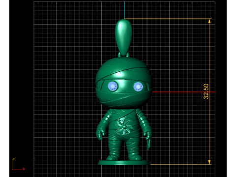 Cute Mummy Character Pendant 3D Printable Model 3D Print Model