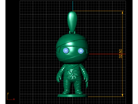 Cute Mummy Character Pendant 3D Printable Model 3D Print Model