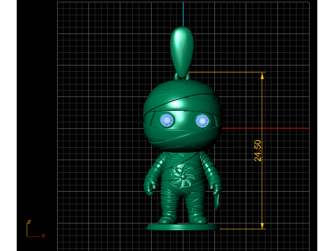 Cute Mummy Character Pendant 3D Printable Model 3D Print Model