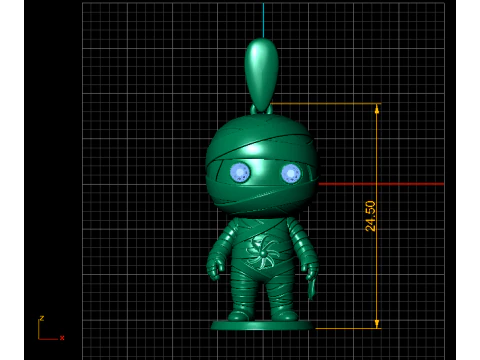 Cute Mummy Character Pendant 3D Printable Model 3D Print Model