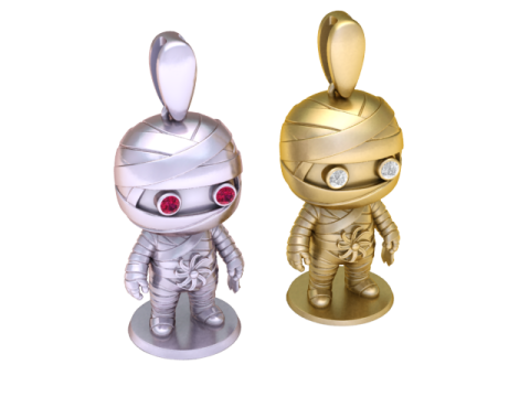 Cute Mummy Character Pendant 3D Printable Model 3D Print Model