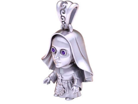 Ciondolo con personaggio del Santo Guardiano Modello di stampa 3D