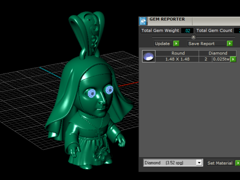 Ciondolo con personaggio del Santo Guardiano Modello di stampa 3D