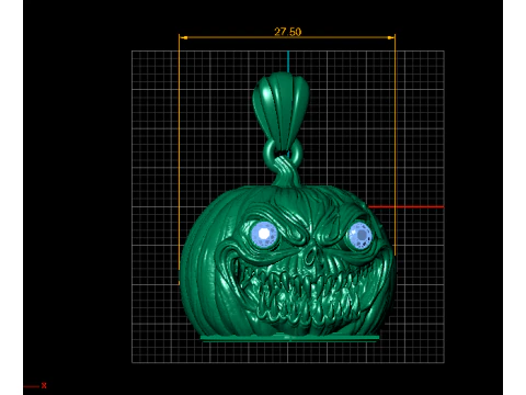 Nightmare Pumpkin Pendant 3D Printable Model 3D Print Model
