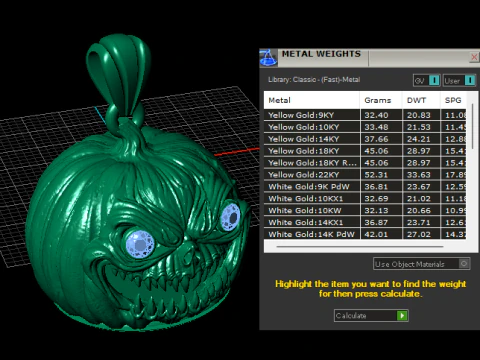 Nightmare Pumpkin Pendant 3D Printable Model 3D Print Model