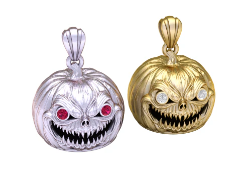 Nightmare Pumpkin Pendant 3D Printable Model 3D Print Model
