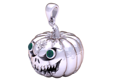 Modelo imprimible en 3D con colgante de bestia calabaza encantada Modelo de impresión 3D