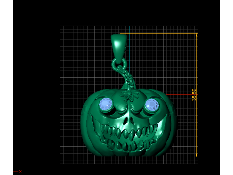 Modelo imprimible en 3D con colgante de bestia calabaza encantada Modelo de impresión 3D