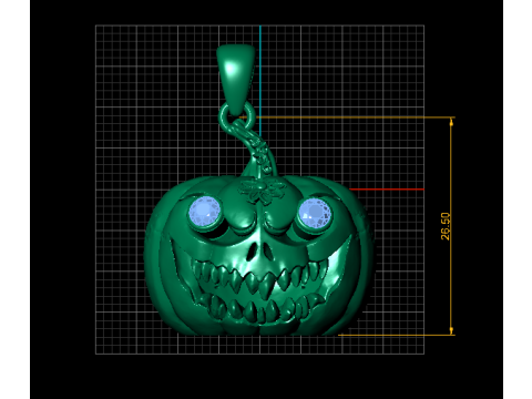 Modelo imprimible en 3D con colgante de bestia calabaza encantada Modelo de impresión 3D