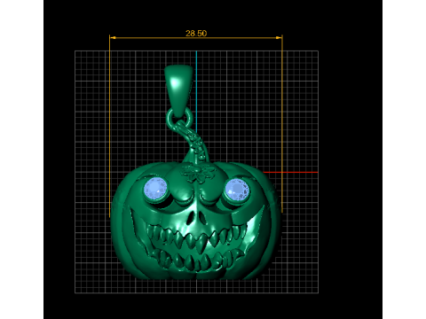 Modelo imprimible en 3D con colgante de bestia calabaza encantada Modelo de impresión 3D