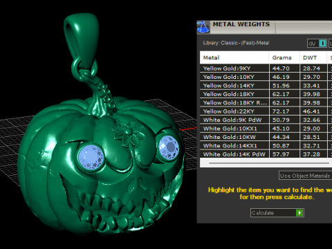 Modelo imprimible en 3D con colgante de bestia calabaza encantada Modelo de impresión 3D