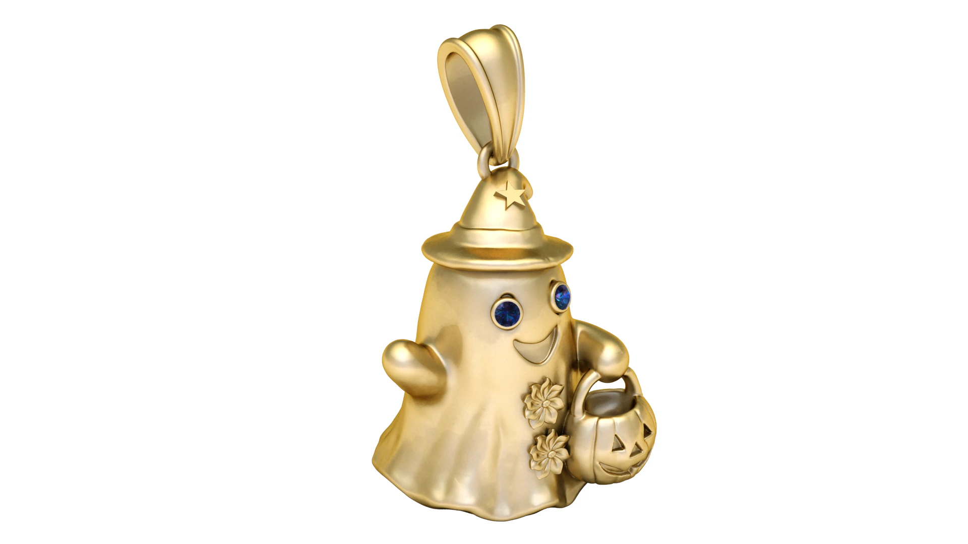 Trick-or-Treat Ghost Pendant 3D Printable Model 3D Print Model .c4d .max .obj .3ds .fbx .stl .blend 
