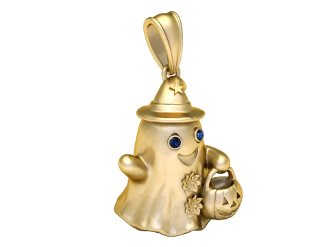 Trick-or-Treat Ghost Pendant 3D Printable Model 3D Print Model