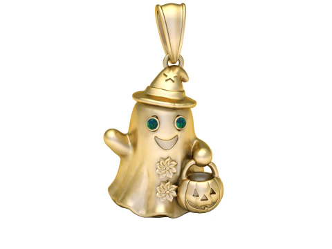 Trick-or-Treat Ghost Pendant 3D Printable Model 3D Print Model