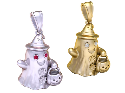 Trick-or-Treat Ghost Pendant 3D Printable Model 3D Print Model