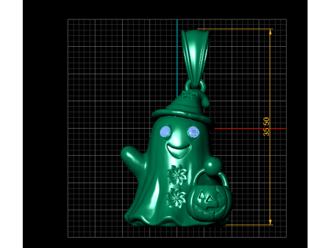 Wisiorek z duchem „Cukierek albo psikus” Model do druku 3D Model do druku 3D