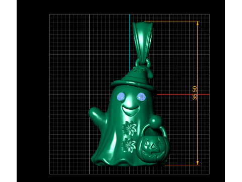 Trick-or-Treat Ghost Pendant 3D Printable Model 3D Print Model