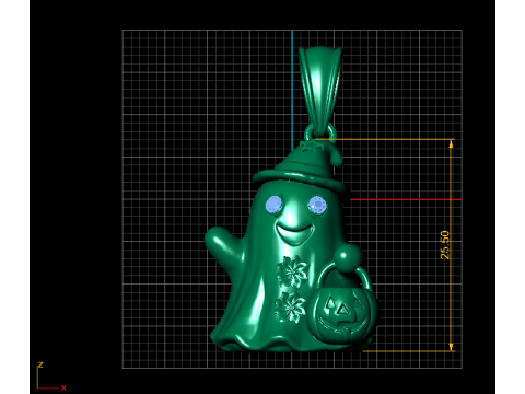 Wisiorek z duchem „Cukierek albo psikus” Model do druku 3D Model do druku 3D