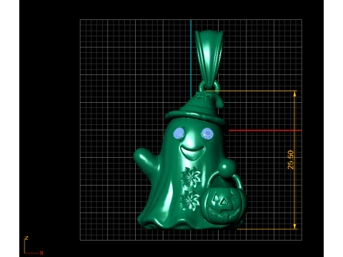 Trick-or-Treat Ghost Pendant 3D Printable Model 3D Print Model