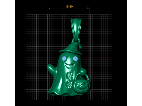 Wisiorek z duchem „Cukierek albo psikus” Model do druku 3D Model do druku 3D