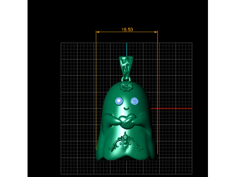 Sweet Heart Ghost Pendant 3D Printable Model 3D Print Model