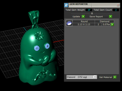 Sweet Heart Ghost Pendant 3D Printable Model 3D Print Model