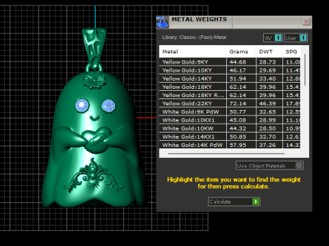 स्वीट हार्ट घोस्ट पेंडेंट 3डी प्रिंट करने योग्य मॉडल 3D प्रिंट मॉडल