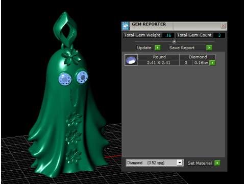 Blooming Ghost Charm Pendant 3D Printable Model 3D Print Model