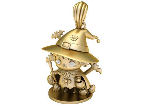 Model Cetak 3D Liontin Jimat Penyihir Kecil Model Cetak 3D