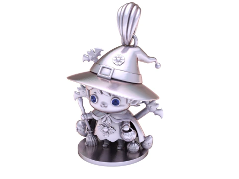 Little Witch Charm Pendant 3D Printable Model 3D Print Model