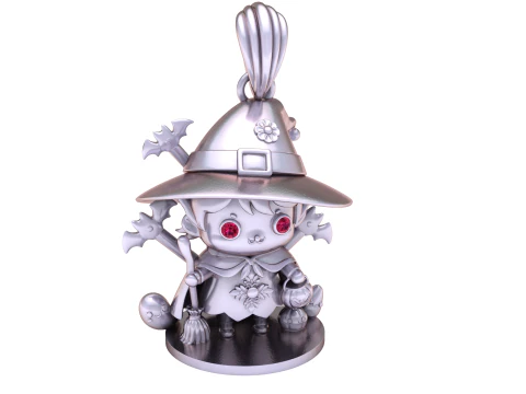 Little Witch Charm Pendant 3D Printable Model 3D Print Model