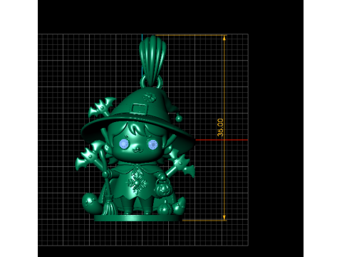 Model Cetak 3D Liontin Jimat Penyihir Kecil Model Cetak 3D