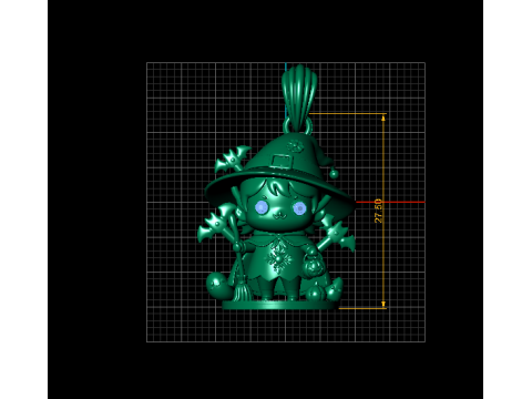Model Cetak 3D Liontin Jimat Penyihir Kecil Model Cetak 3D