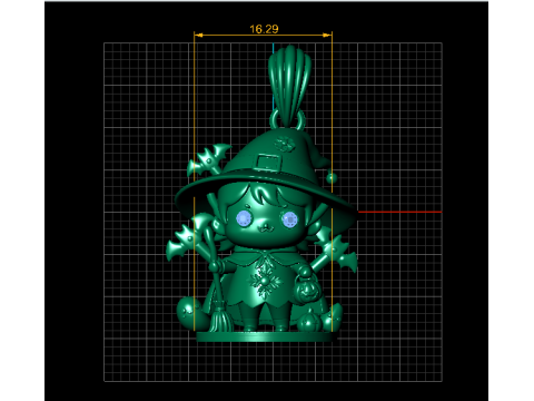Model Cetak 3D Liontin Jimat Penyihir Kecil Model Cetak 3D