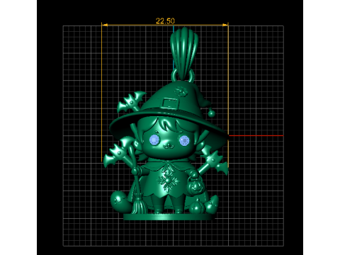 Model Cetak 3D Liontin Jimat Penyihir Kecil Model Cetak 3D