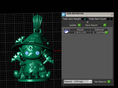 Model Cetak 3D Liontin Jimat Penyihir Kecil Model Cetak 3D