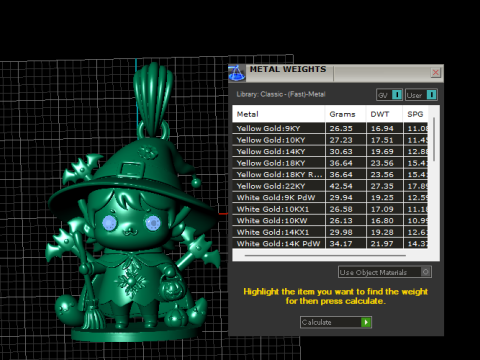Model Cetak 3D Liontin Jimat Penyihir Kecil Model Cetak 3D