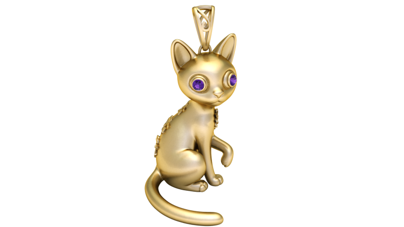 Büyülü Kitty Kolye 3D Yazdırılabilir Model 3D Baskı Modeli .c4d .max .obj .3ds .fbx .stl .blend 