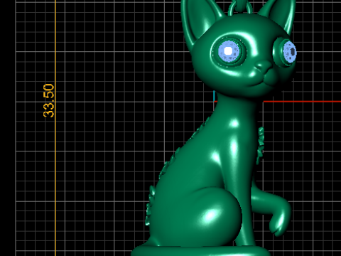 Büyülü Kitty Kolye 3D Yazdırılabilir Model 3D Baskı Modeli